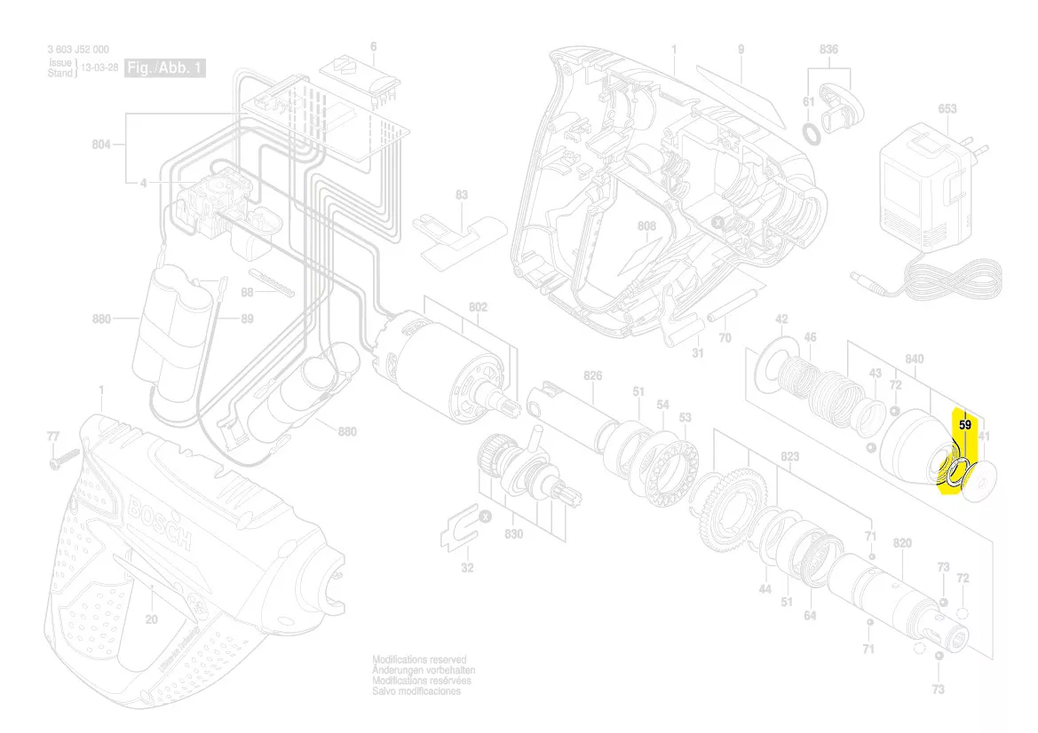 Circlip pour capuchon porte-outil réf. 1 614 601 064